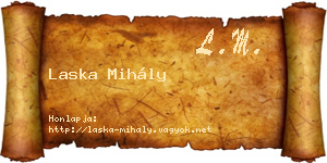 Laska Mihály névjegykártya