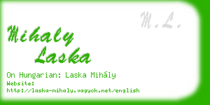 mihaly laska business card